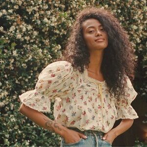 Doen Floral Tulea Top XS NWT